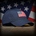 Load image into Gallery viewer, Navy Ripstop Full Fabric American Flag Range Hat