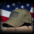 Load image into Gallery viewer, OD Green Ripstop Full Fabric American Flag Range Hat