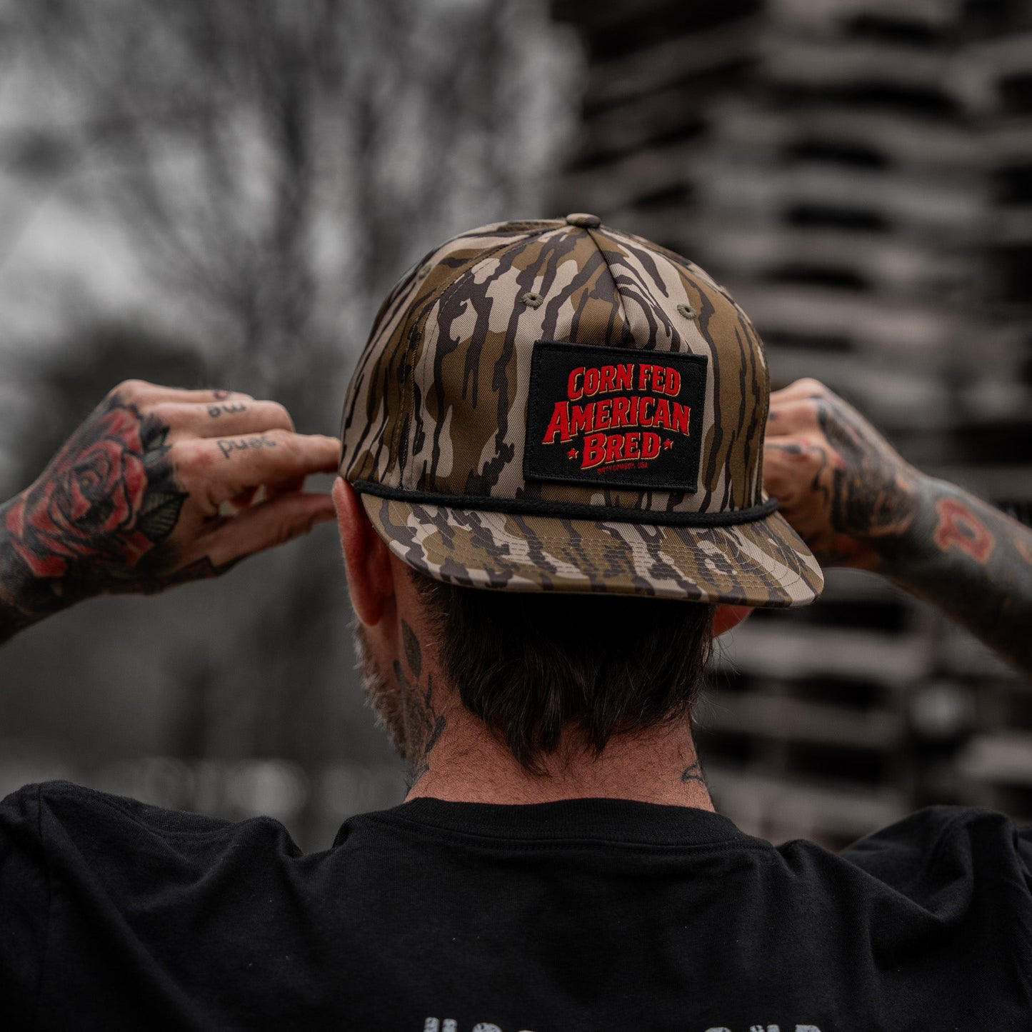 Corn Fed. American Bred. Patch Flatbill Snapback