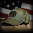 Load image into Gallery viewer, Ranger Green Ripstop Full Fabric American Flag Hat