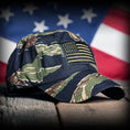 Load image into Gallery viewer, Tiger Stripe Camo Full Fabric American Flag Range Hat