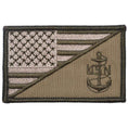 Load image into Gallery viewer, Navy Chief Petty Officer Anchor USA Flag - 2.25x3.5 Patch