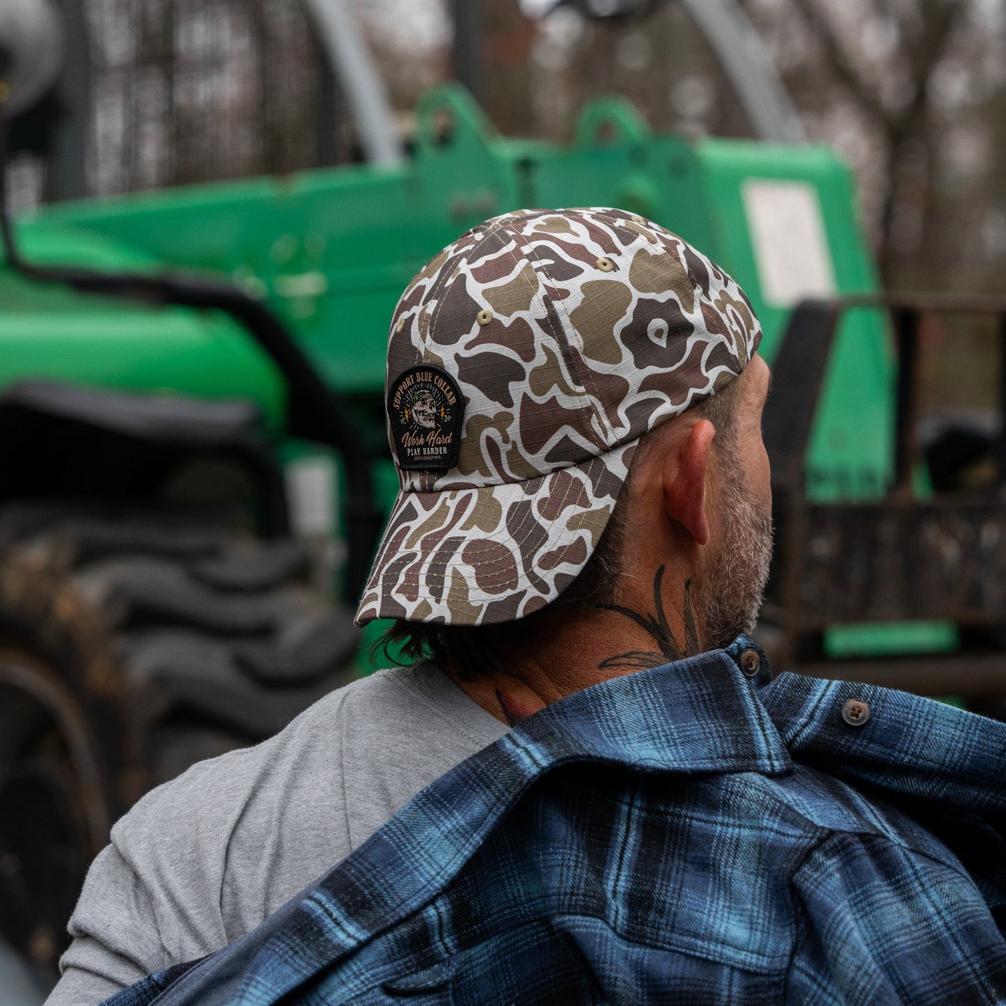 Work Hard, Play Harder Patch Ripstop Tactical Hat