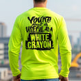 Load image into Gallery viewer, White Crayon - Long Sleeve Hi-Vis T-Shirt