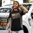 Load image into Gallery viewer, Women's Camo American Flag Boyfriend Fit Patriotic T-Shirt