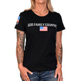 Load image into Gallery viewer, Women's God Family Country Patriotic T-Shirt