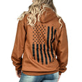 Load image into Gallery viewer, Women's Heavyweight Oversized American Flag Patriotic Hoodie