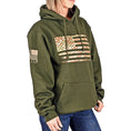 Load image into Gallery viewer, Women's Heavyweight Oversized Arid Camo Flag Hoodie (OD Green)