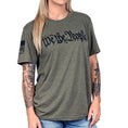 Load image into Gallery viewer, Women's We The People Boyfriend Fit Military Green Patriotic Tshirt