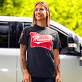 Load image into Gallery viewer, Women's 'Merica Patriotic Boyfriend Fit T-Shirt - Heather Charcoal
