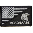 Load image into Gallery viewer, Molon Labe Spartan Helmet USA Flag - 2.25x3.5 Patch