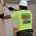 Load image into Gallery viewer, Exhausted - Safety Yellow T-Shirt