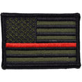Load image into Gallery viewer, Thin Red Line Firefighter American Flag - 2x3 Hat Patch