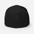Load image into Gallery viewer, Black 3D Puff Skull Logo Flexfit Hat