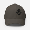 Load image into Gallery viewer, Black 3D Puff Skull Logo Flexfit Hat