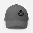Load image into Gallery viewer, Black 3D Puff Skull Logo Flexfit Hat