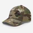 Load image into Gallery viewer, Black 3D Puff Skull Logo Flexfit Hat