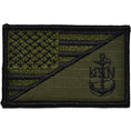 Load image into Gallery viewer, Navy Chief Petty Officer Anchor USA Flag - 2.25x3.5 Patch