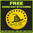 Load image into Gallery viewer, Don't tread On Me Hard Hat Decal