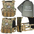 Load image into Gallery viewer, FULL KIT COMBO Crusader 2.0 XL Armor COMBO PACKAGE LIGHTWEIGHT LEVEL IV (2) 10x13.5 Front/Back Plates, Plate Carrier Bag, Medic Pouch
