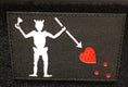 Load image into Gallery viewer, 3” x 4” Blackbeard Flag Patch Glow in the Dark reflective