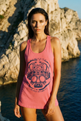 Load image into Gallery viewer, Bomberos Dusk To Dawn Fitted Racerback Tank
