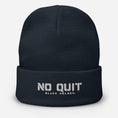 Load image into Gallery viewer, No Quit Embroidered Beanie