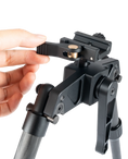 Load image into Gallery viewer, Linkogear HB-C03-BLK Carbon Fiber Bipod Picatinny & ARCA Monoball Fix 26mm Mount