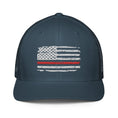Load image into Gallery viewer, Thin Red Line USA Flag Mesh Back Trucker Hat