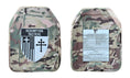 Load image into Gallery viewer, PAIR (2 Plates) FRONT AND BACK (SIZE SMALL) 8x10 Level IV Ballistic Front or Back Plate (Curved with Shooters Cut)