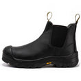 Load image into Gallery viewer, ROCKROOSTER Beaufort Men's Black 6 inch Composite Toe Pull-on Leather Work Boots VAK630
