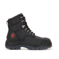 Load image into Gallery viewer, ROCKROOSTER Kensington Black 7 inch Zip-sided Steel Toe Leather Work Boots AK245Z