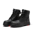 Load image into Gallery viewer, ROCKROOSTER Roslyn Black 7 inch Zip-sided Composite Toe Leather Work Boots CP245Z