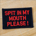Load image into Gallery viewer, As Seen on Socials - Spit In My Mouth Please! - 2x3 Patch