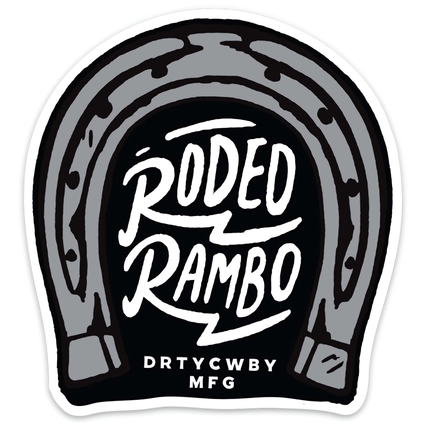Rodeo Rambo Horseshoe Decal