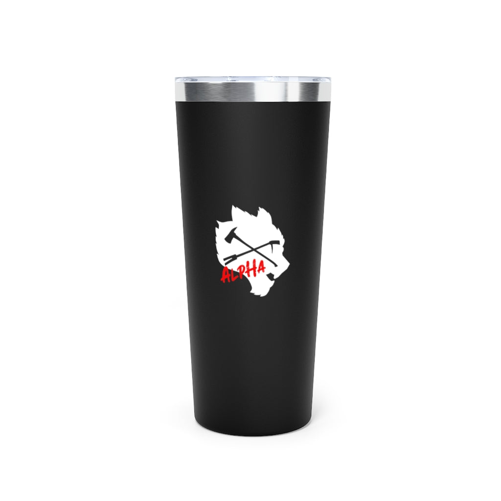 Alpha | No One Cares, Work Harder Copper Vacuum Insulated Tumbler, 22oz