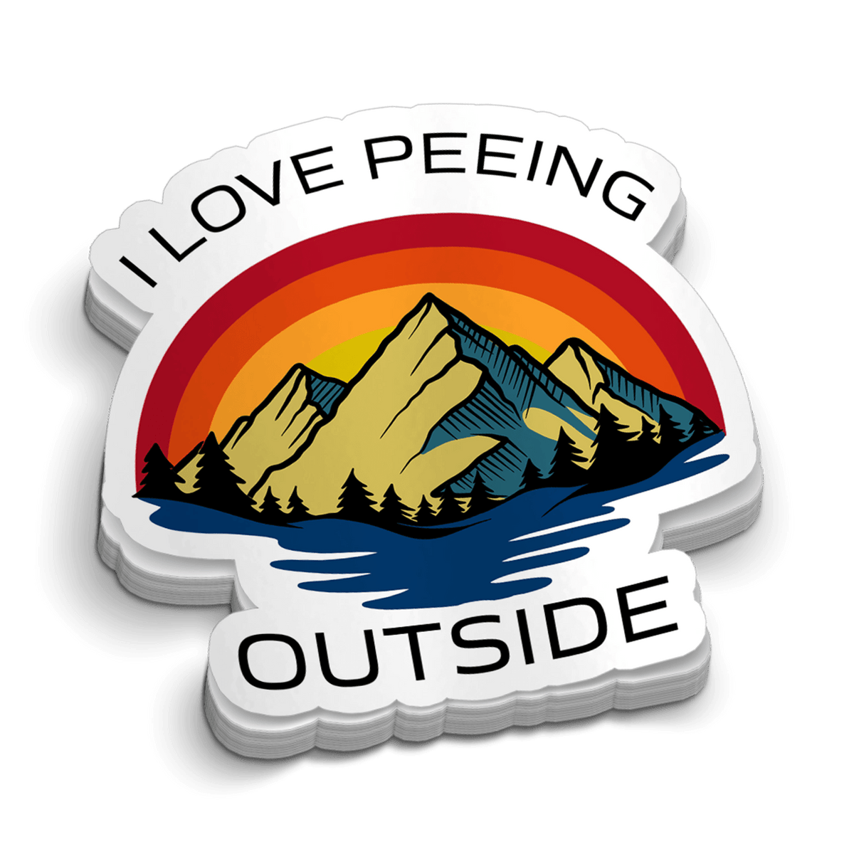 Peeing Outside 5 Inch Decal