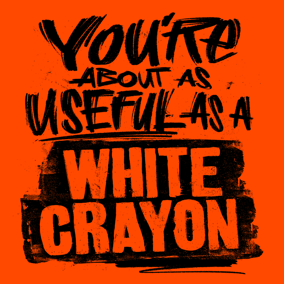 White Crayon - Safety Yellow T-Shirt