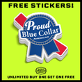 Load image into Gallery viewer, Proud Blue Collar Hard Hat Decal
