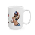 Load image into Gallery viewer, Dunne red, white and blue Ceramic Mug, (11oz, 15oz)
