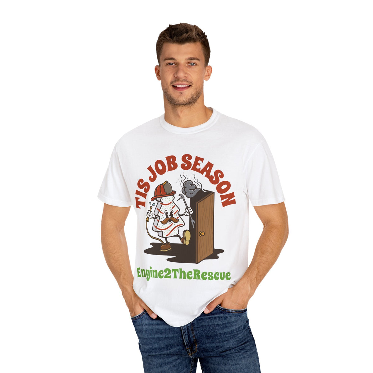 Tis Job Season Front Logo Unisex Cotton Crew Tee