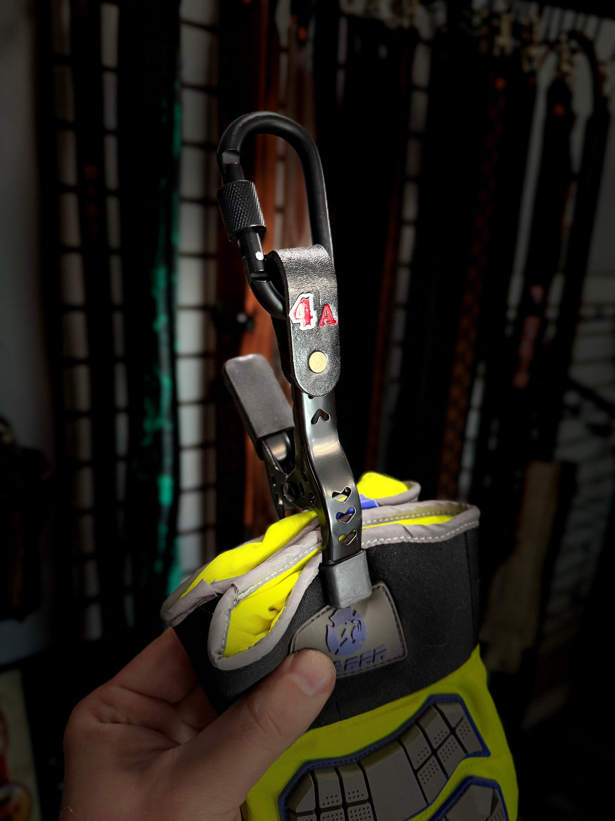 Locking Carabiner Glove Clip - Door Chock