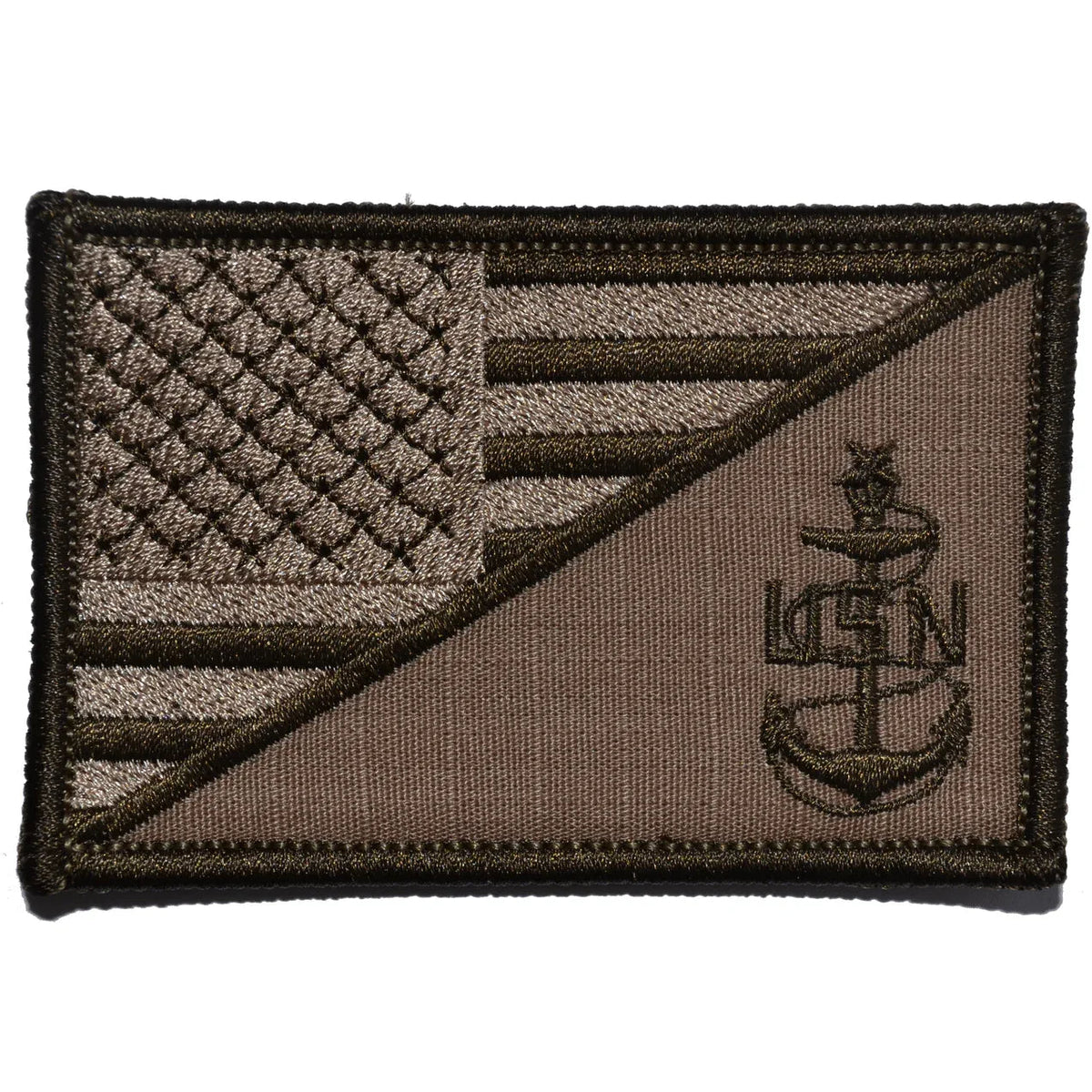 Navy SCPO Senior Chief Petty Officer USA Flag - 2.25x3.5 Patch