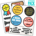 Load image into Gallery viewer, Funny- Gag- Jokes - Shenanigans Adult 14 Sticker Pack | Firefighter House Sticker

