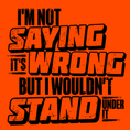 Load image into Gallery viewer, I Wouldn't Stand Under It - Safety T-Shirt
