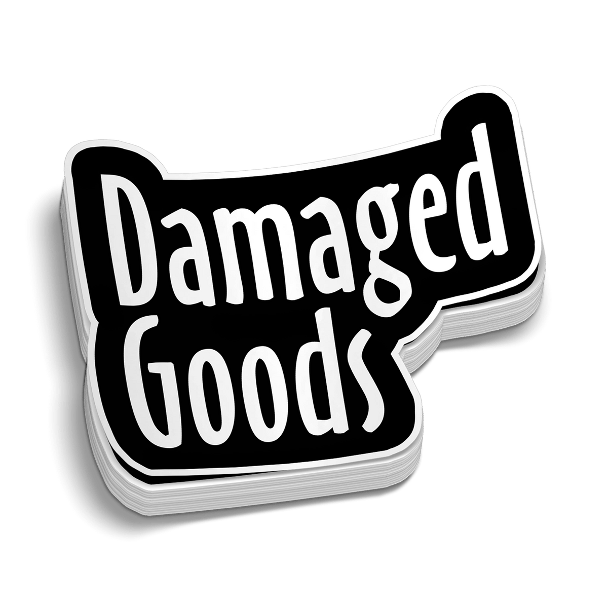 Damaged Goods Hard Hat Decal