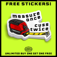Load image into Gallery viewer, Cuss Twice -  Hard Hat Decal
