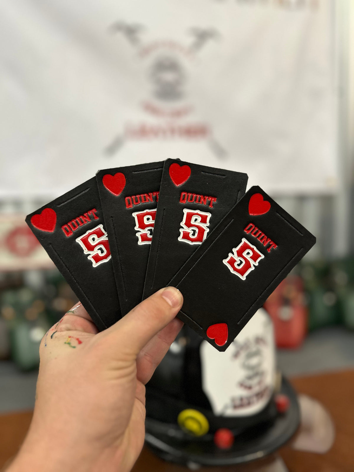 Custom - Leather Helmet Card