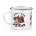 Load image into Gallery viewer, One Way Ticket To Job Town Enamel Camping Mug
