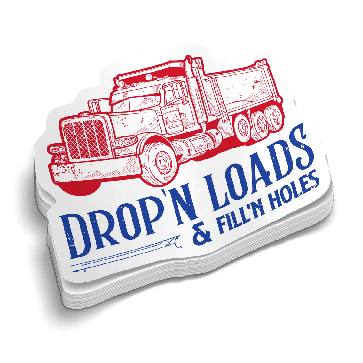 Dropin' Loads Hard Hat Decal